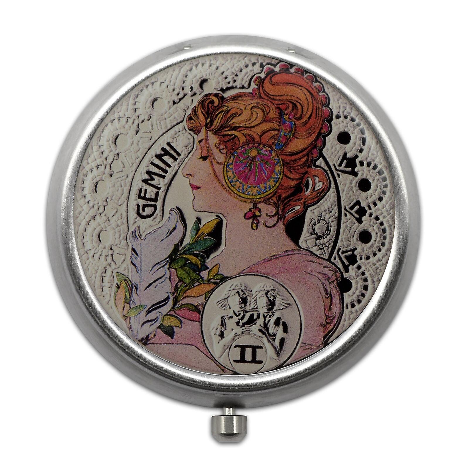 Pill Box with 12 Zodiac Signs - Gemini
