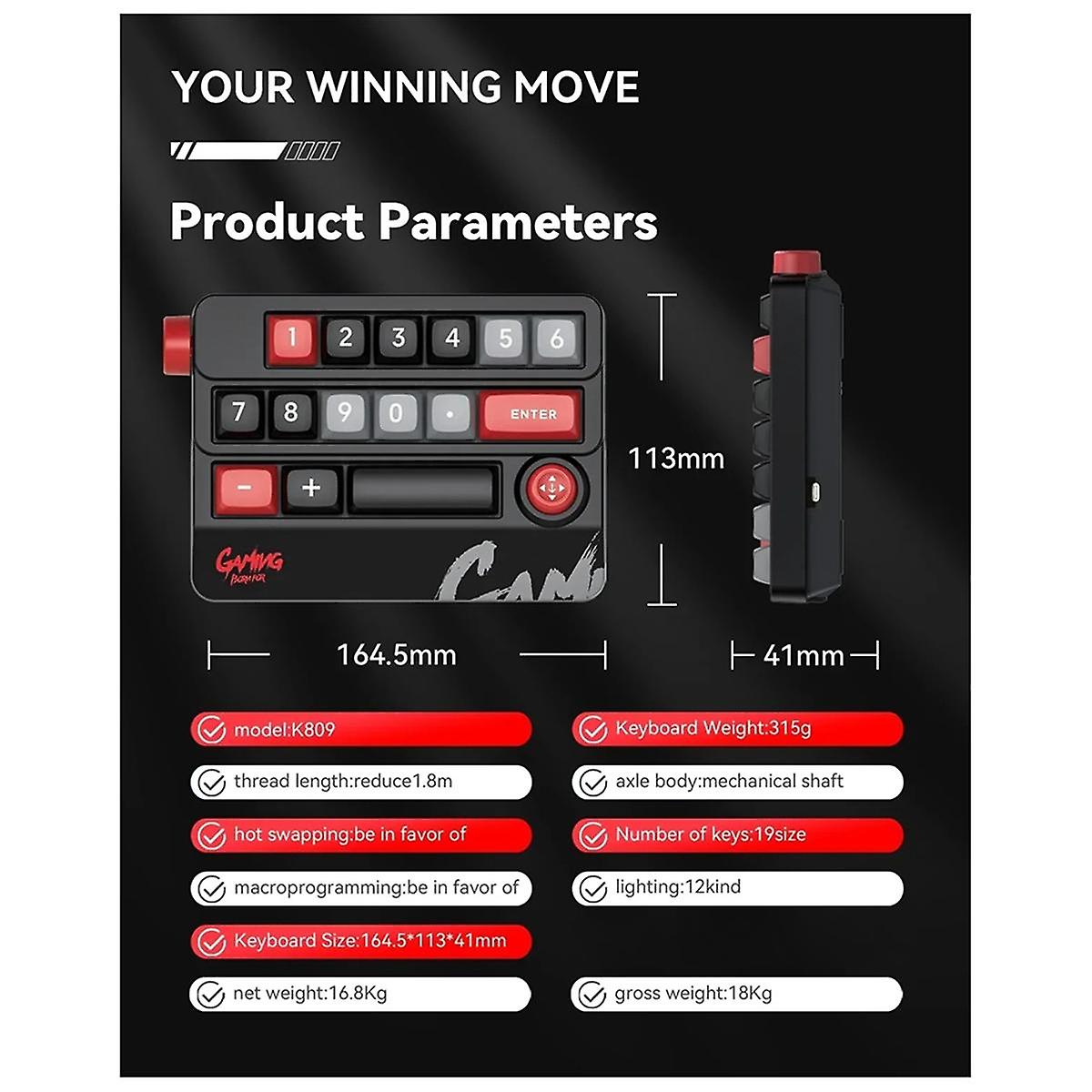 Sxs-K809 Mechanical Keyboard Macro Defined Joystick Aluminum Alloy Hot Plugging Rgb Customized Game Keyboards Laptop B