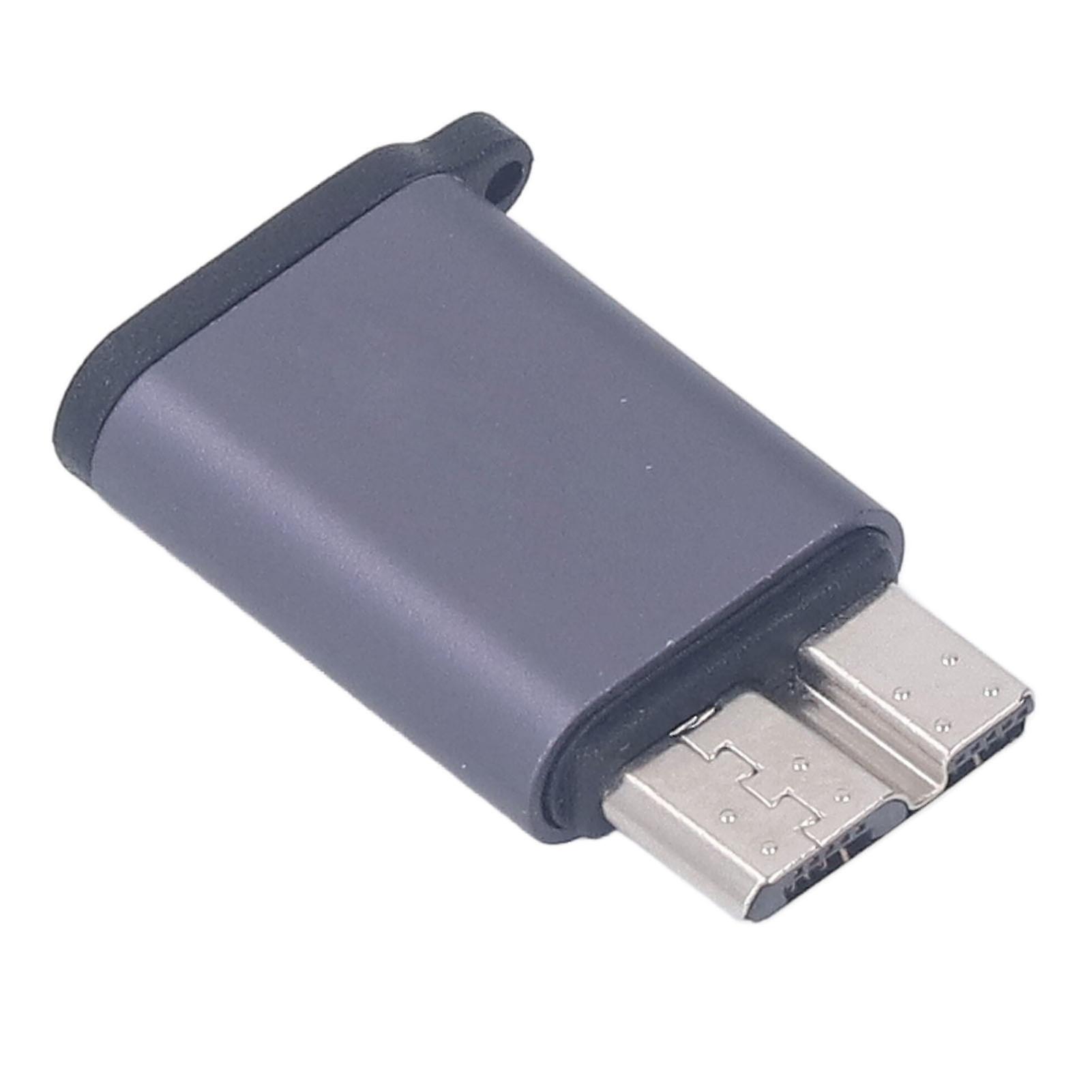 Mirco B to Type C Female Adapter 10Gbps Portable Mirco B to USB C Adapter for Phone Laptop PC