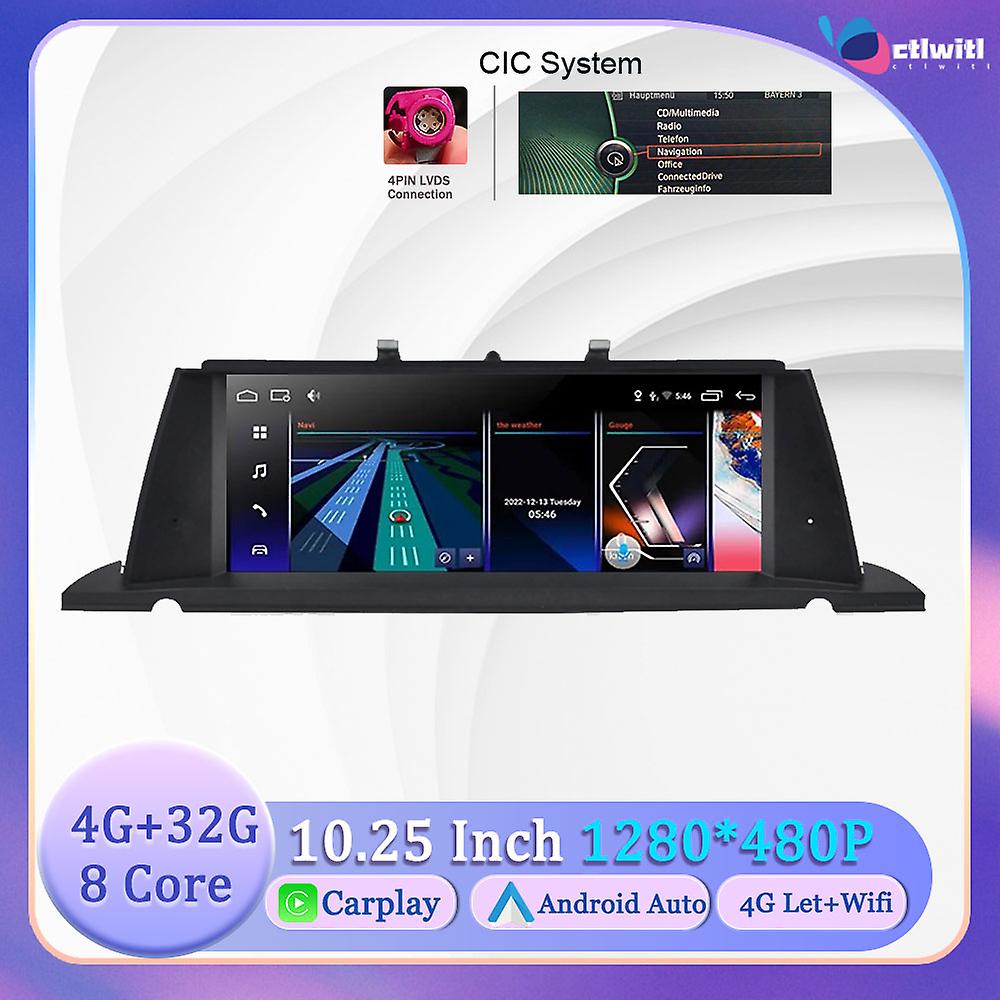 10.25' Android For Bmw 5 Series Gt F07  Cic Nbt 2009-2017 Carplay Autoradio Video Player Stereo Radio Navigation Car Multimedia