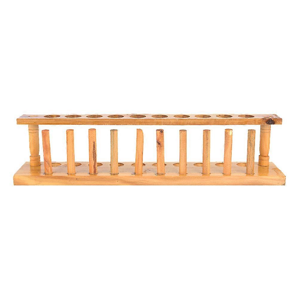 دائم وقوي خشبي 6/8/10/12 هول اختبار أنبوب الوقوف أداة مختبر كيميائي (10 ثقوب)