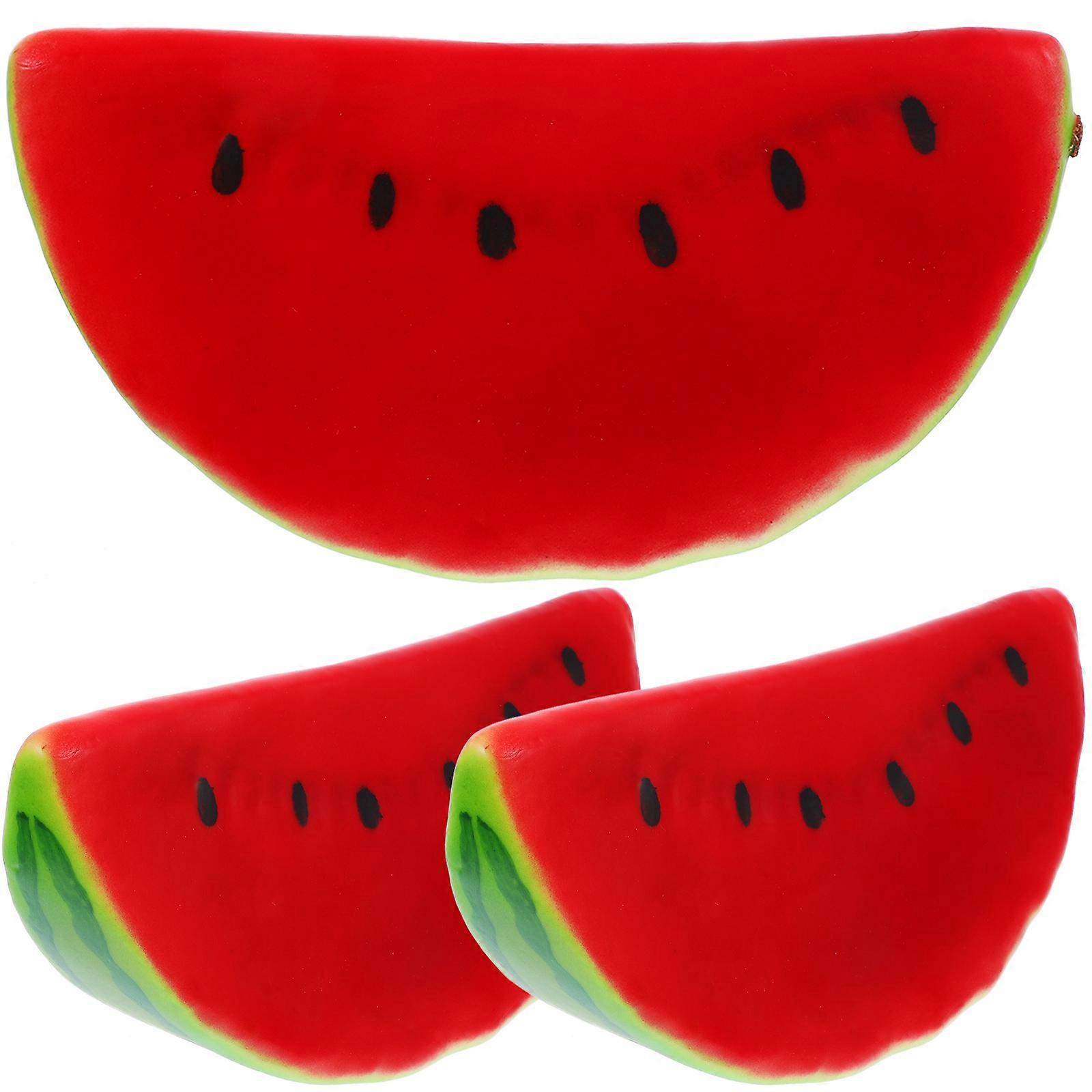 3pcs Artificial Watermelon Slice Model Photo Props Simulation Watermelon Slice