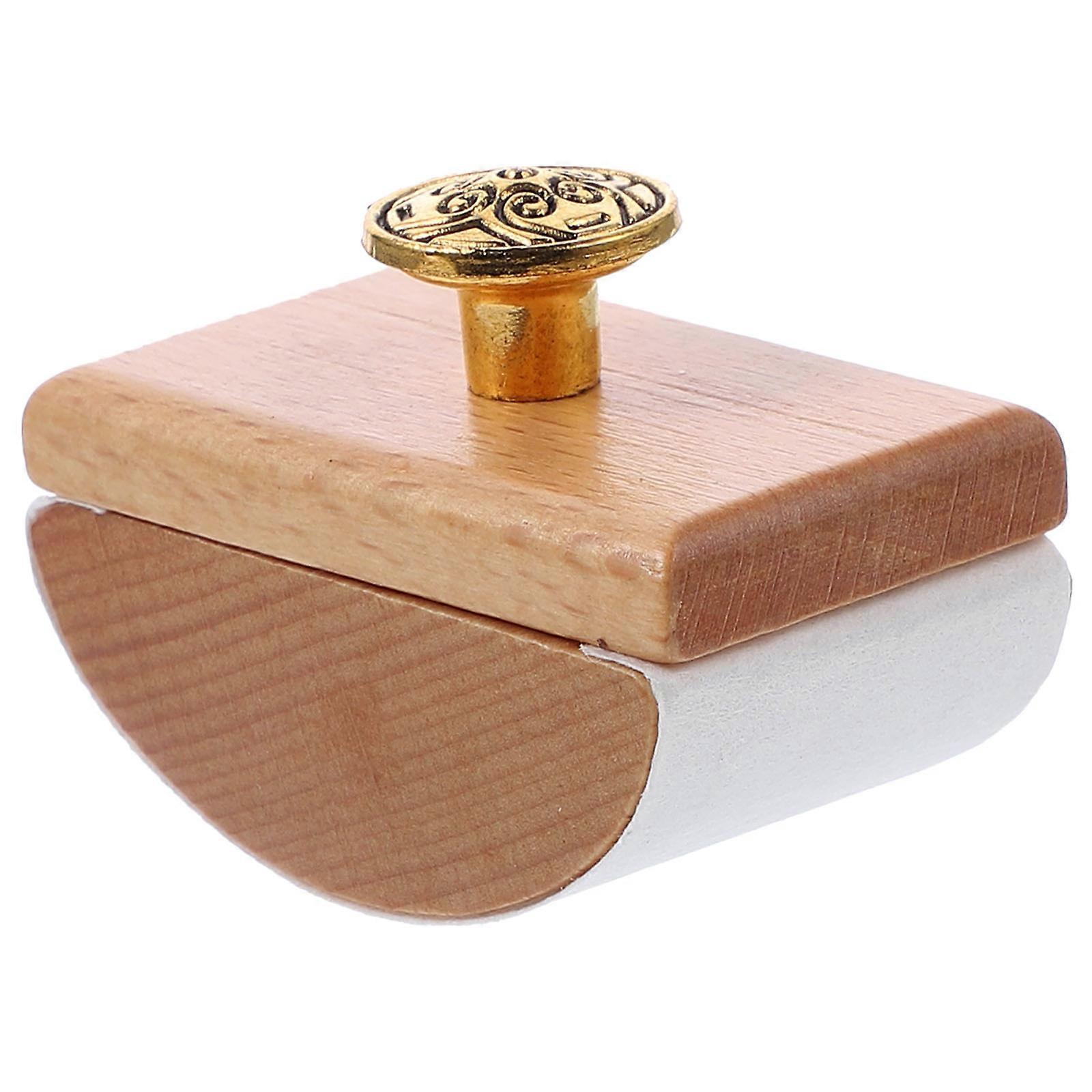 Portable Wood Rocker Blotter Ink Quick-drying Tool For Office Use Ink Absorbent Stamp