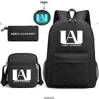 My Hero Academy 3pcs/set Luminous Backpack Boys Girls School Bags Shoulder  Bags Kids Prints Bookbags Students Back To School Bag | Fruugo NO