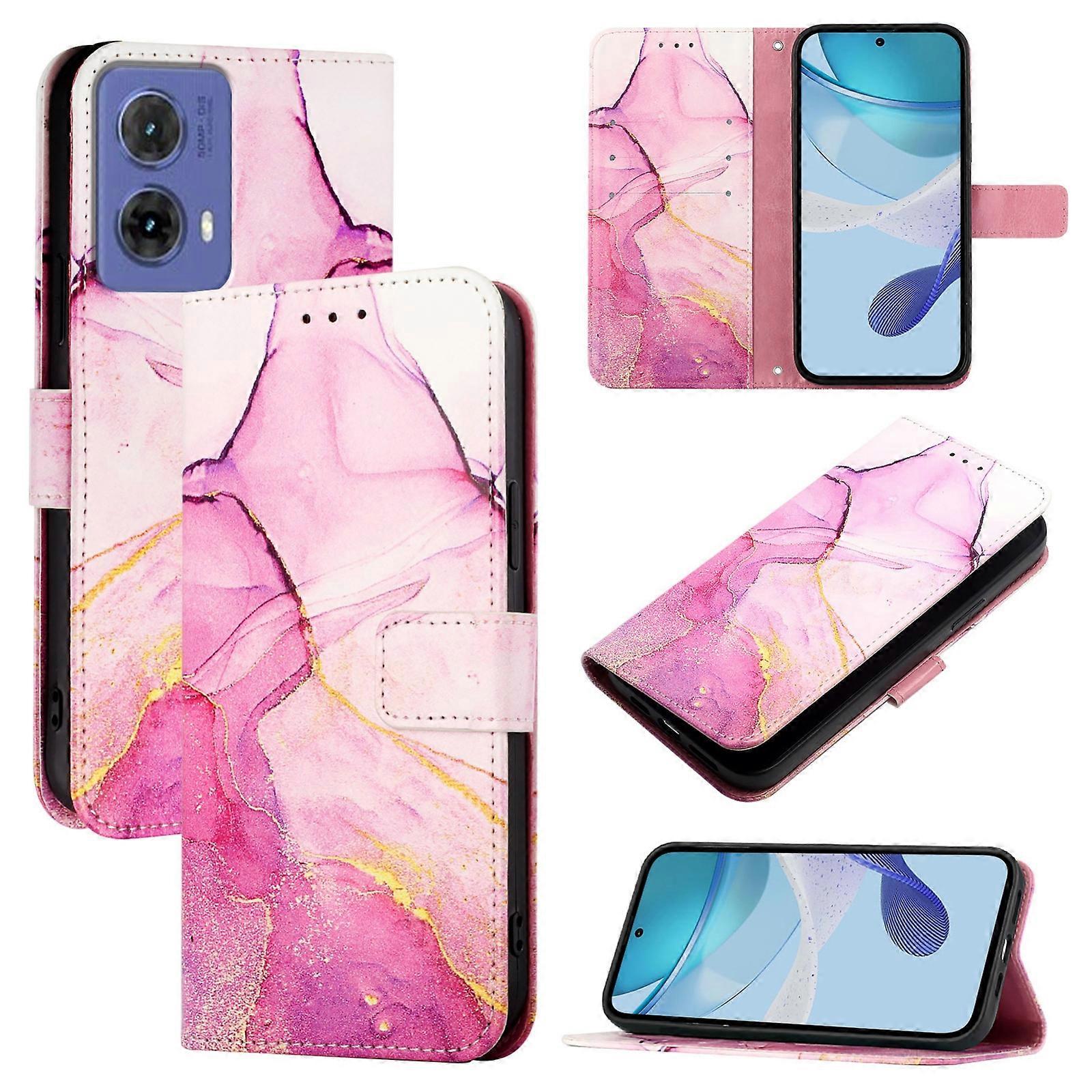 Marble Leather Case For Motorola Moto G85