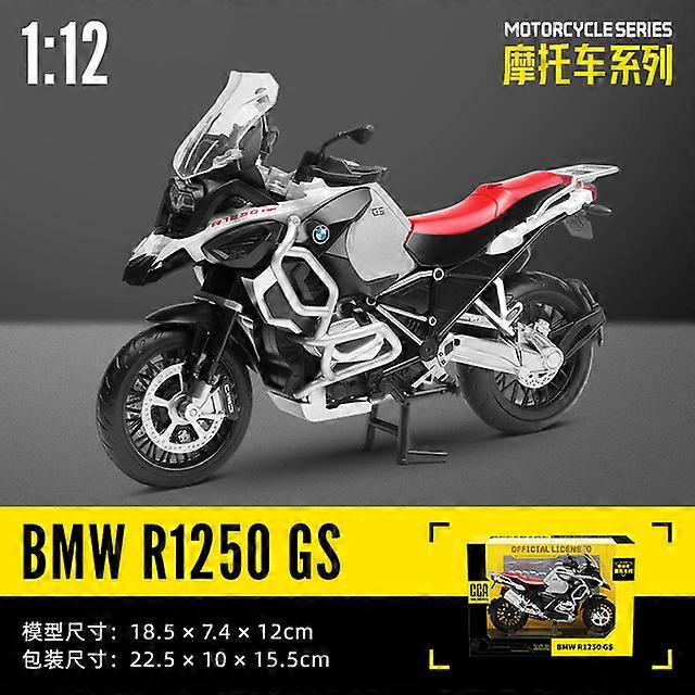 CCA 1:12 R1250 GS Tricolor Alloy Motocross Licensed Motorcycle Model Toy Car Collection Gift Static die Casting Production