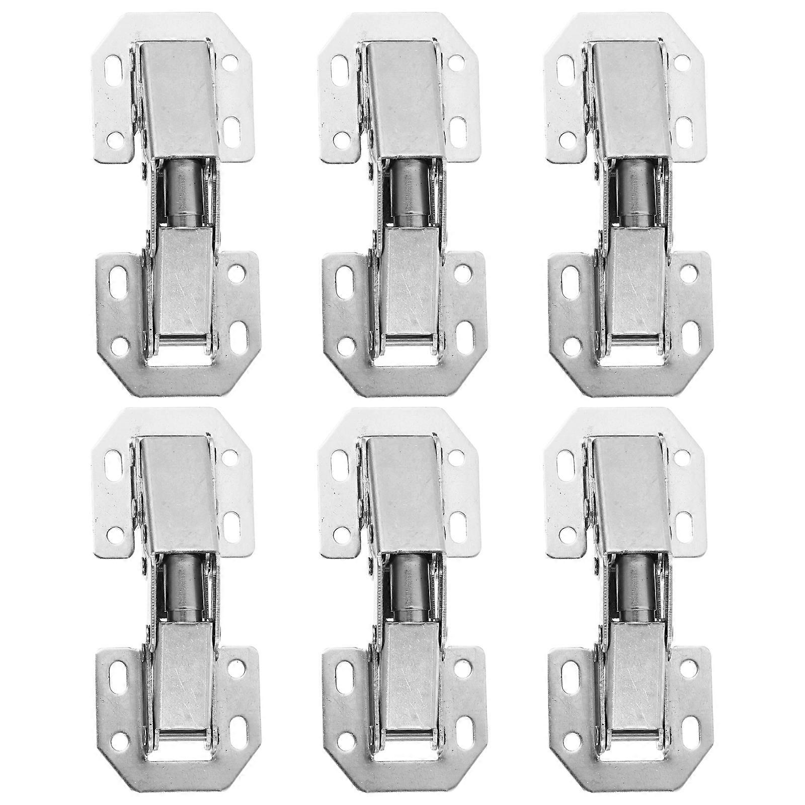 6 Pcs Spring Hinge Soft Close Hinges Gas Strut Hinges Full Overlay Door Hinge