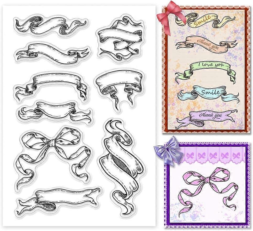 1Sheet Ribbon Silicone Clear Seal Stamps