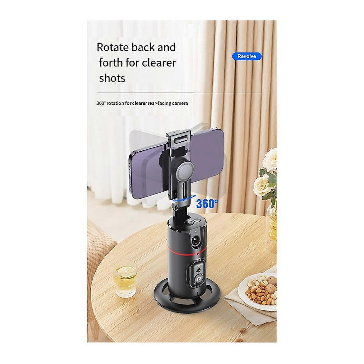 P02 360 Gimbal Stabilizer Desktop AI Automatic Tracking Gimbal with Remote for Smartphone Stabiliz