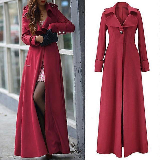 Sonbahar ve Kış Yün Kaşmir Ceket Tek Düğme Kadın Uzun Ceket Trençkot Uzun Yün Ceketler Moda Rüzgarlık Kadınsı