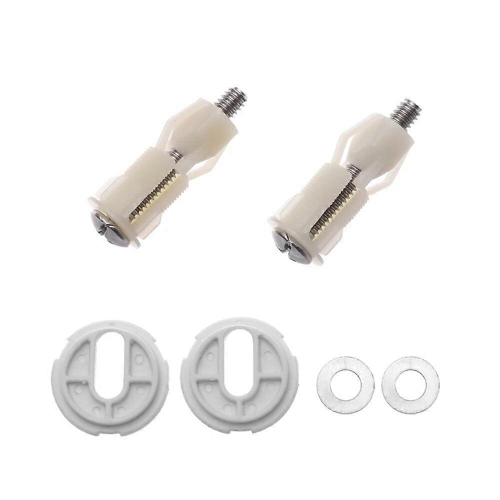 1Pair Top Fix Toilet Seat Screws Well Nut Pan Fixing WC Blind Hole Fitting Kit For Universal Bathroom Accessories Replacement