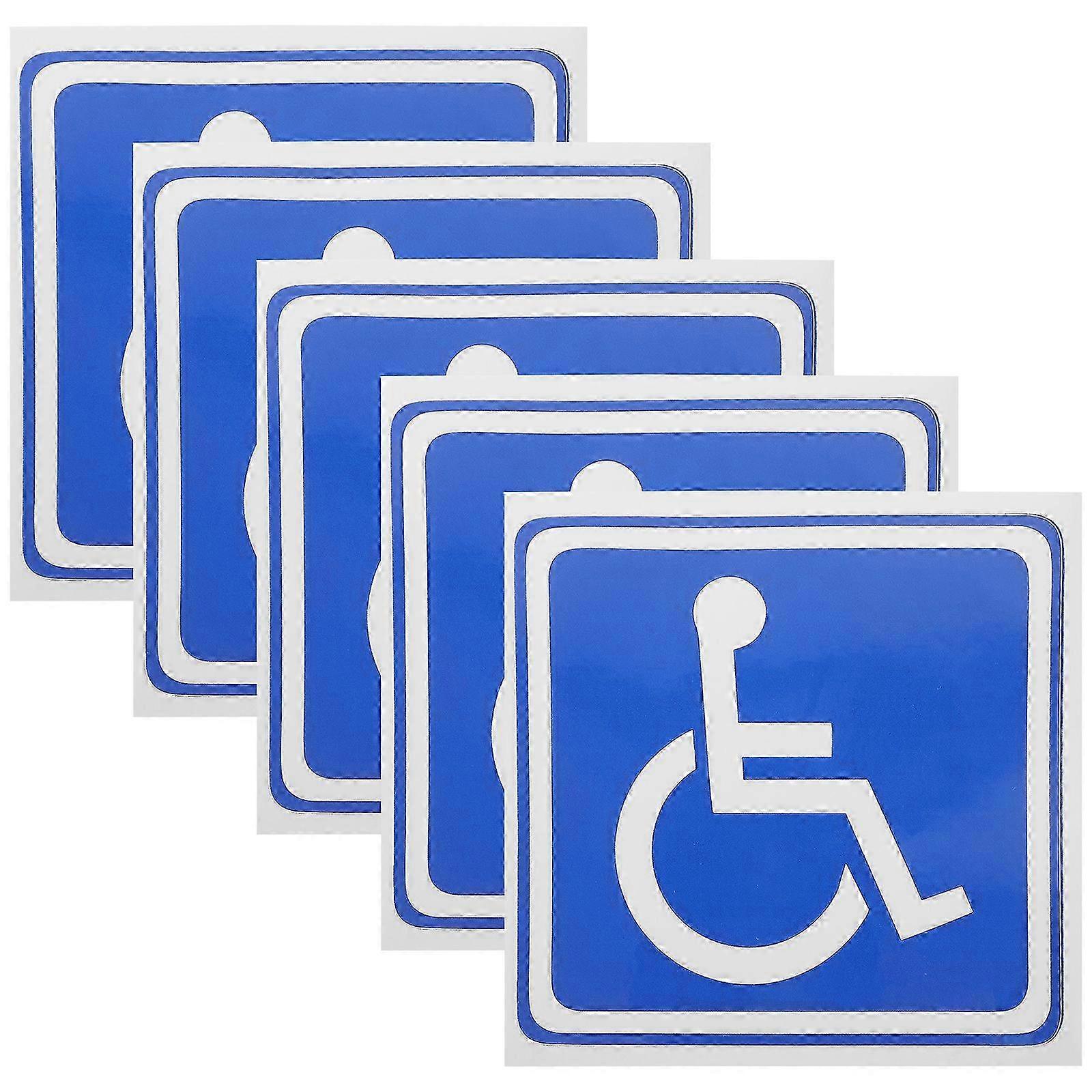 5 feuilles Autocollants pour fauteuil roulant handicapé Autocollant Fauteuil roulant handicapé Symbole Signe Décalcomanies-Yvan