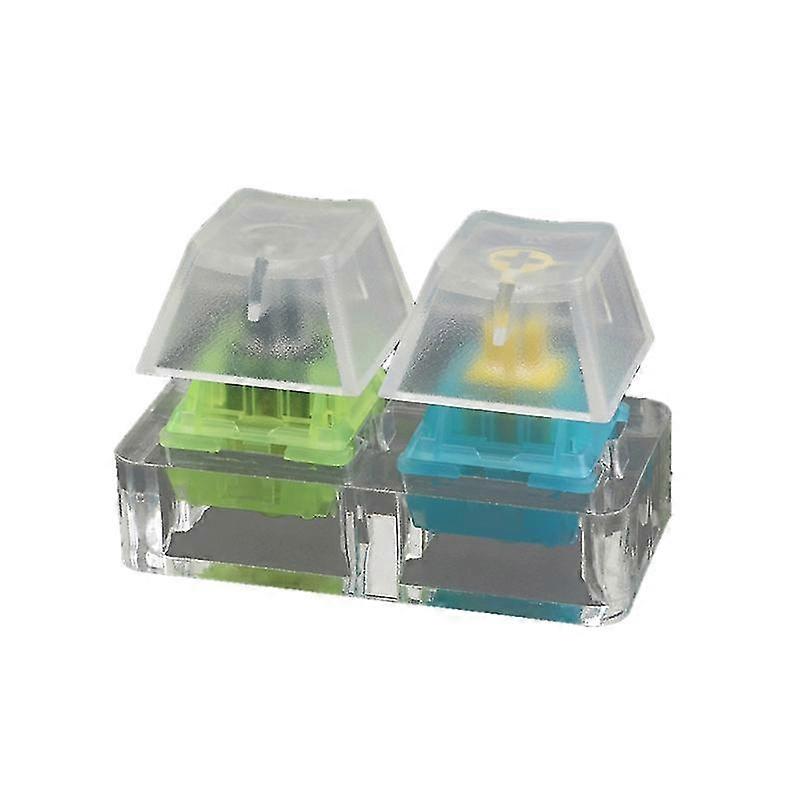 2 Pieces Sp Star Key Switch Tester W/ Acrylic Base Blank Keycaps For Pole Stars
