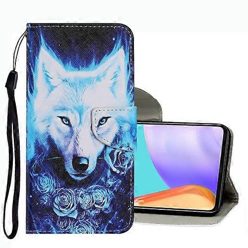 For Samsung Galaxy A33 Coloured Drawing Pattern Leather Phone Case