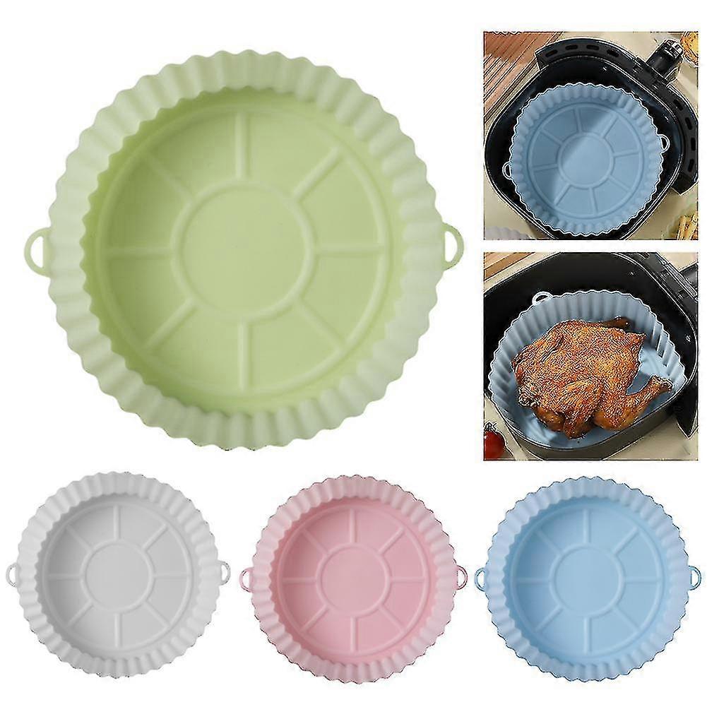 2buc Aer Friteuza Accesorii 18cm Aer friteuza silicon oala rezistenta la ulei Pad non-stick aer friteuza tava de copt