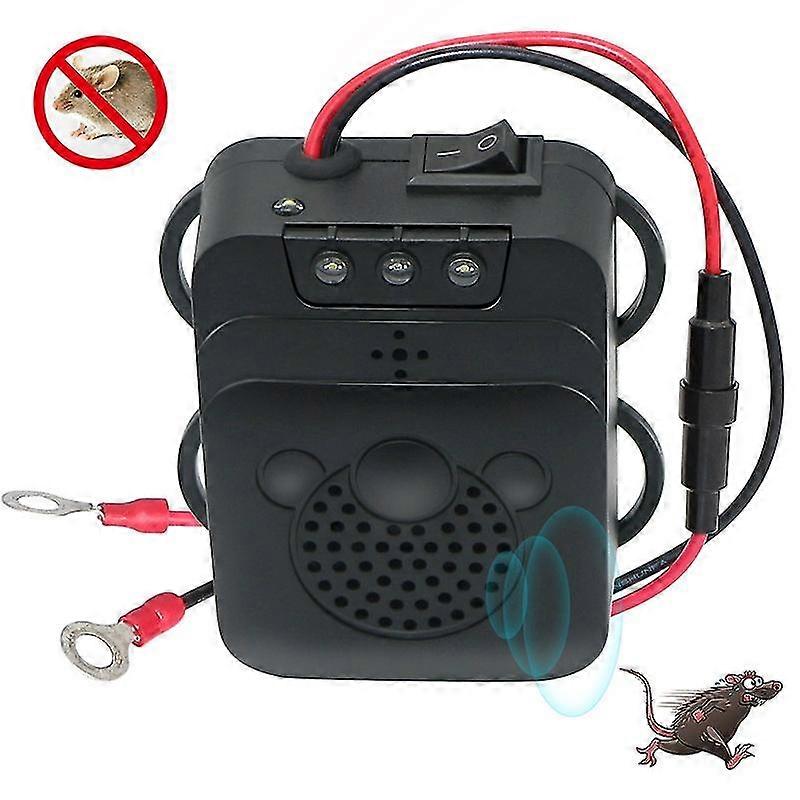 Vehicle Ultrasonic Mouse Repeller Black