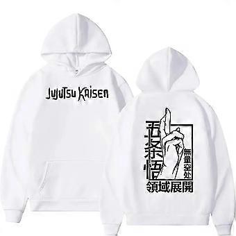 Gojo Satoru Hoodie Sweatshirt JJK Anime Print Lange Mouw Top Casual Vintage Grijs Gewassen Oude Stijl Ronde Hals Trui Sweatshirt, Type 14, 3XL