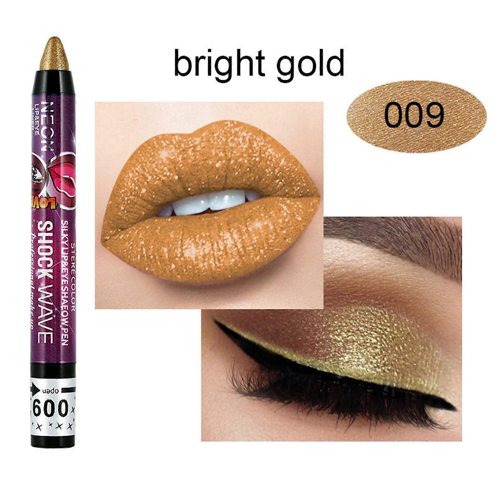 Lip Gloss Lipstick Pen Eyeshadow Stick Shiny 2 In 1 Set Easy To Color 12 Colors 20231120