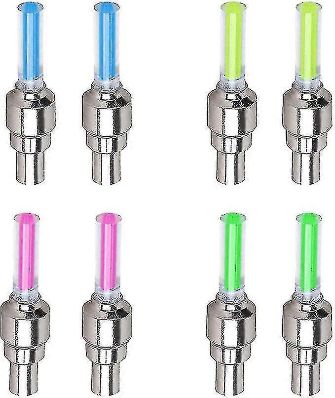 LED גלגל אופניים אור, מנוע ניאון גלגל אופניים עמיד למים עמיד למים צמיג ערך ערך ערך אור עבור גלגל קדמי ואחורי (8 חבילה)