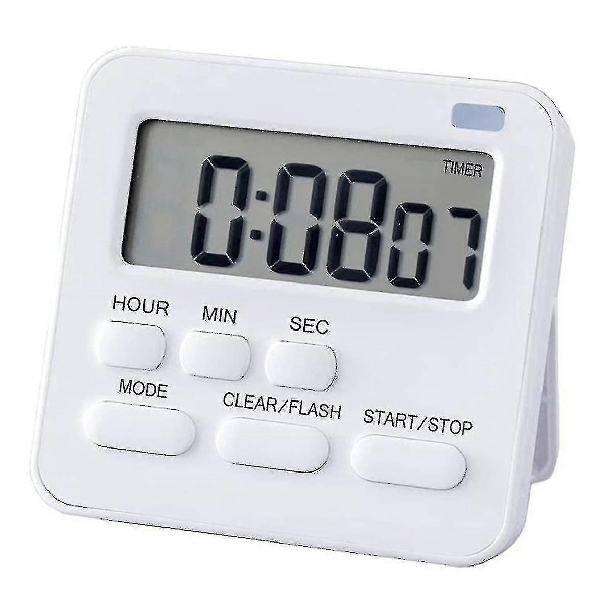 Kitchen Timer,egg Timer With Clock,digital Timer With Lcd Loud Alarm