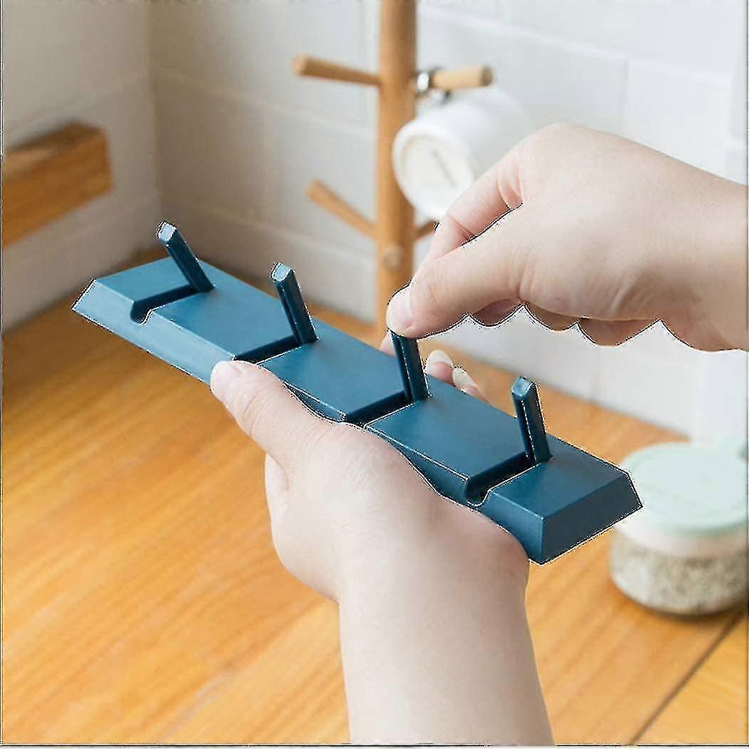 2-piece Bathroom Hook,towel Rack,coat Rack, Plastic Hook-blue