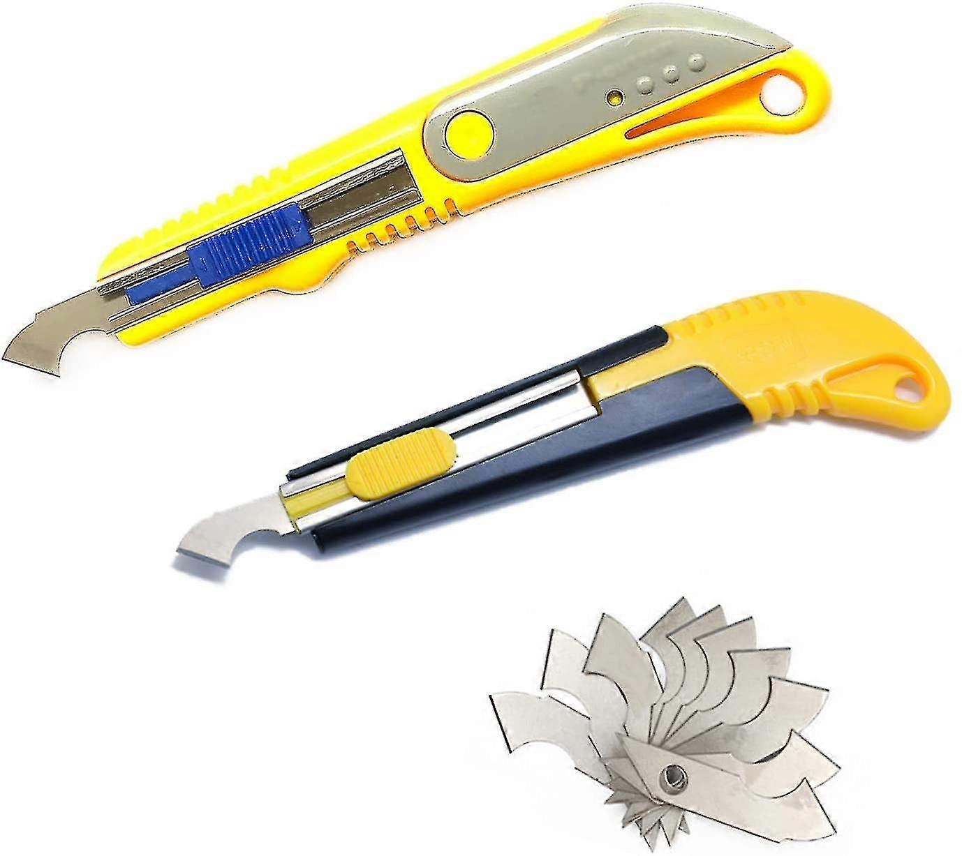 2pcs Plexiglass Sheet Cutter Acrylic Cutter 20 Pcs Blade Set Yellow/gray