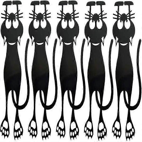 Creative Hollow Black Kitten Cat Plastic Bookmarks