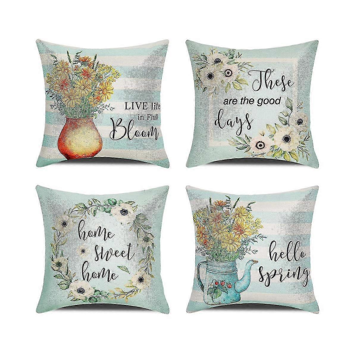 Covers 18x18 4, Rats Flower Throw Covers, Home Couch D