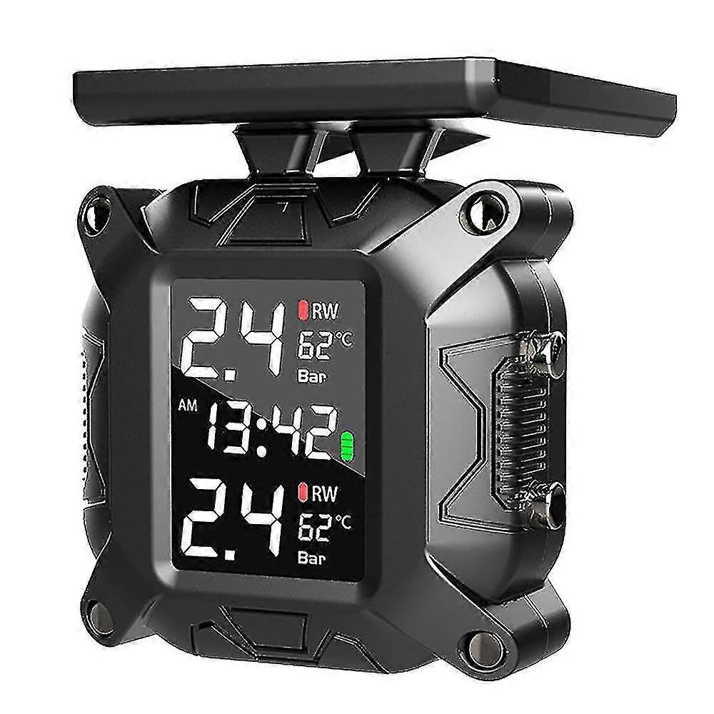 Wireless Motorcycle Tpms Tire Pressure Monitoring System Solar