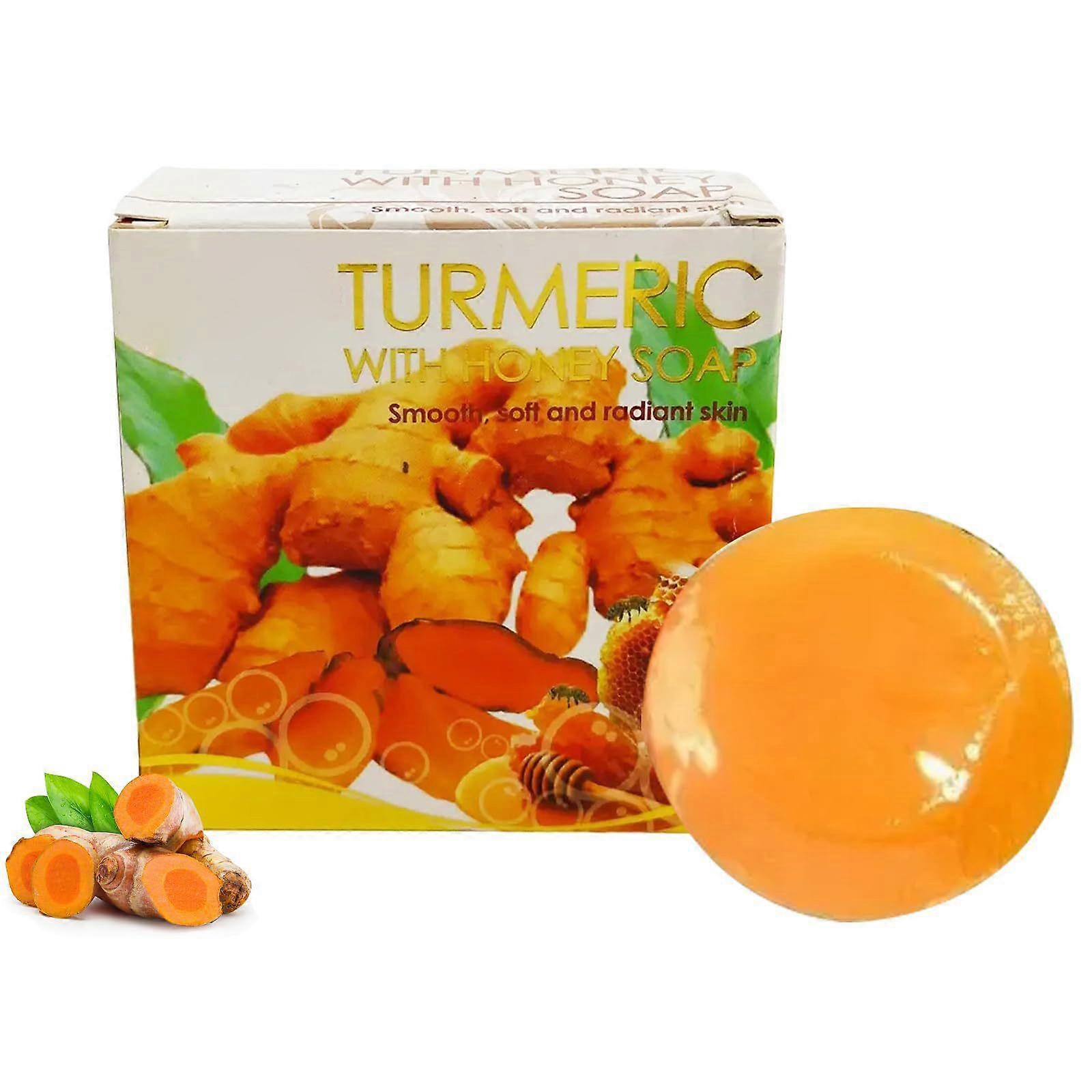 Turmeric Honeys Soap Bar Turmeric And Honeys Soap Suitable For Gentle Facial Cleansing For Both Men And Women 100g Flye2115