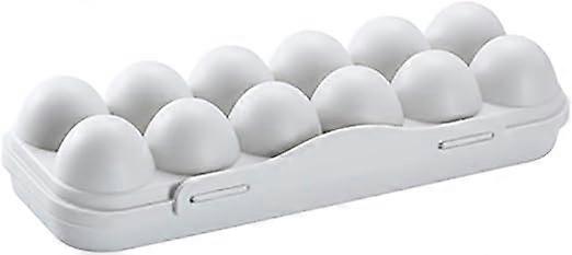 Plastic egg storage box with lid for 12 eggs, suitable for refrigerator, ou