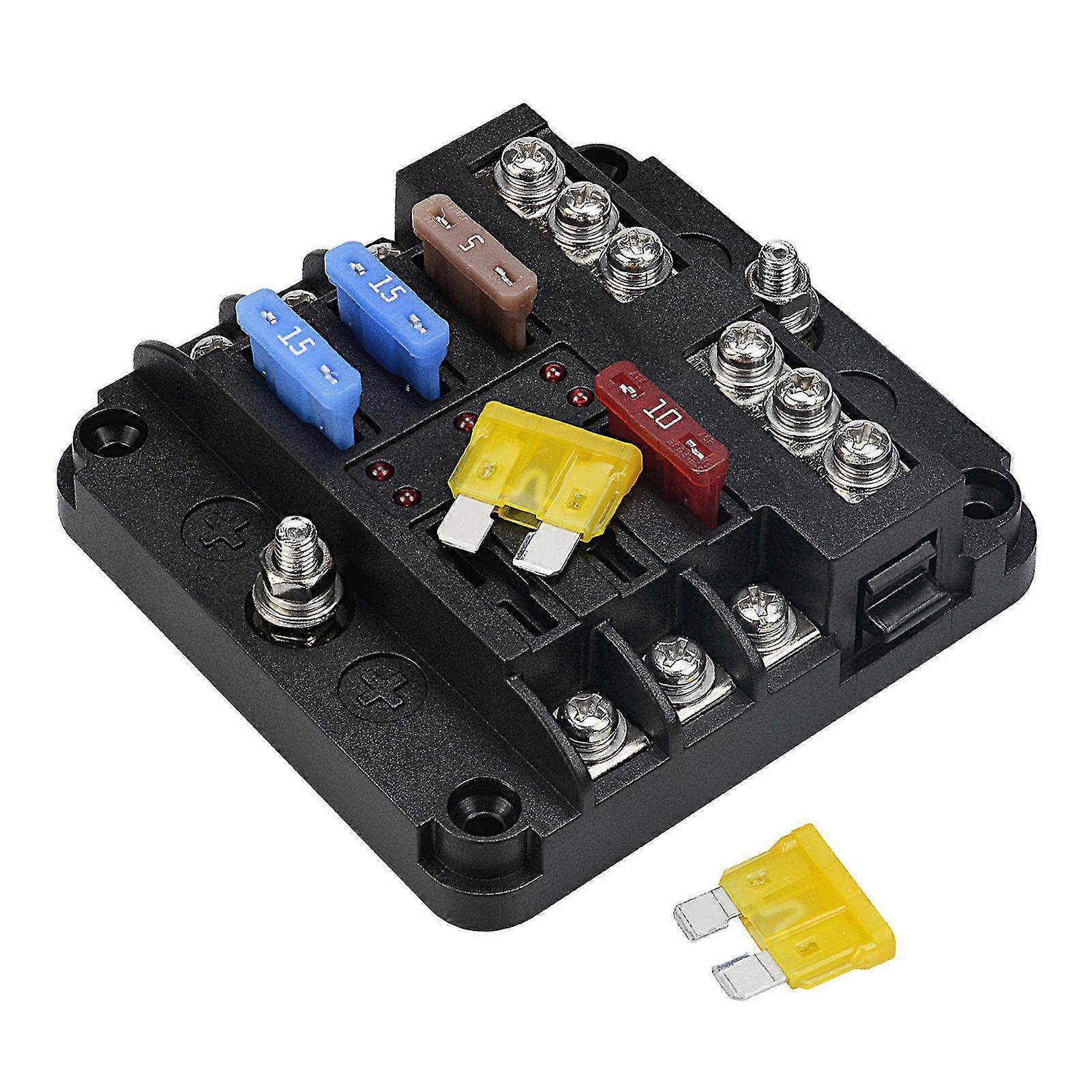 Fuse Holder With Label Sticker Heat Resistance And Not Easy To Deform Suitable For Warning Lights Car Refrigerators