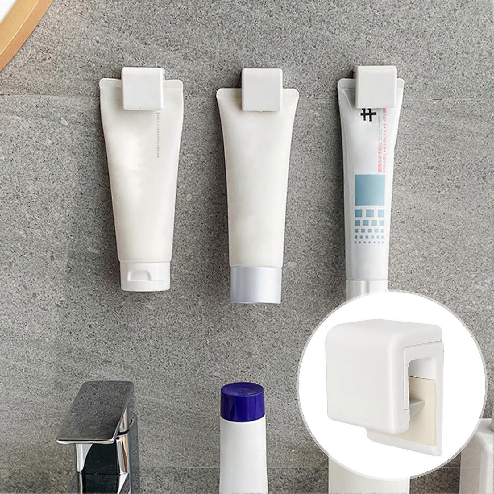 Hanger Hook Sturdy Multifunctional Punch-free Self Adhesive Waterproof Storage Plastic Strong Load-bearing Toothpaste Clip Household Supply KAESI