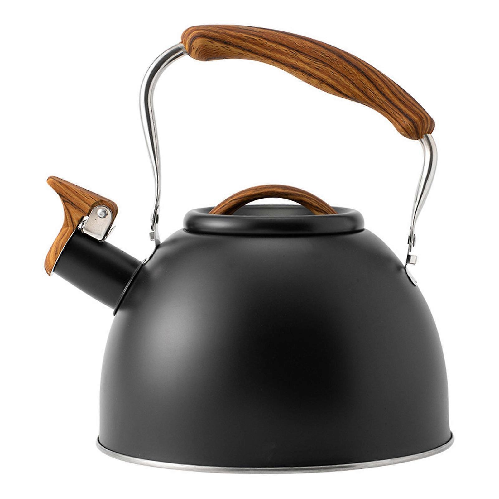 3L Tea Kettle Stainless Steel Built-in Whistle Leakproof Food Grade Matte Finish No Odor Efficient Heat Conduction Heat-Proof Handle Gas Induction Sto