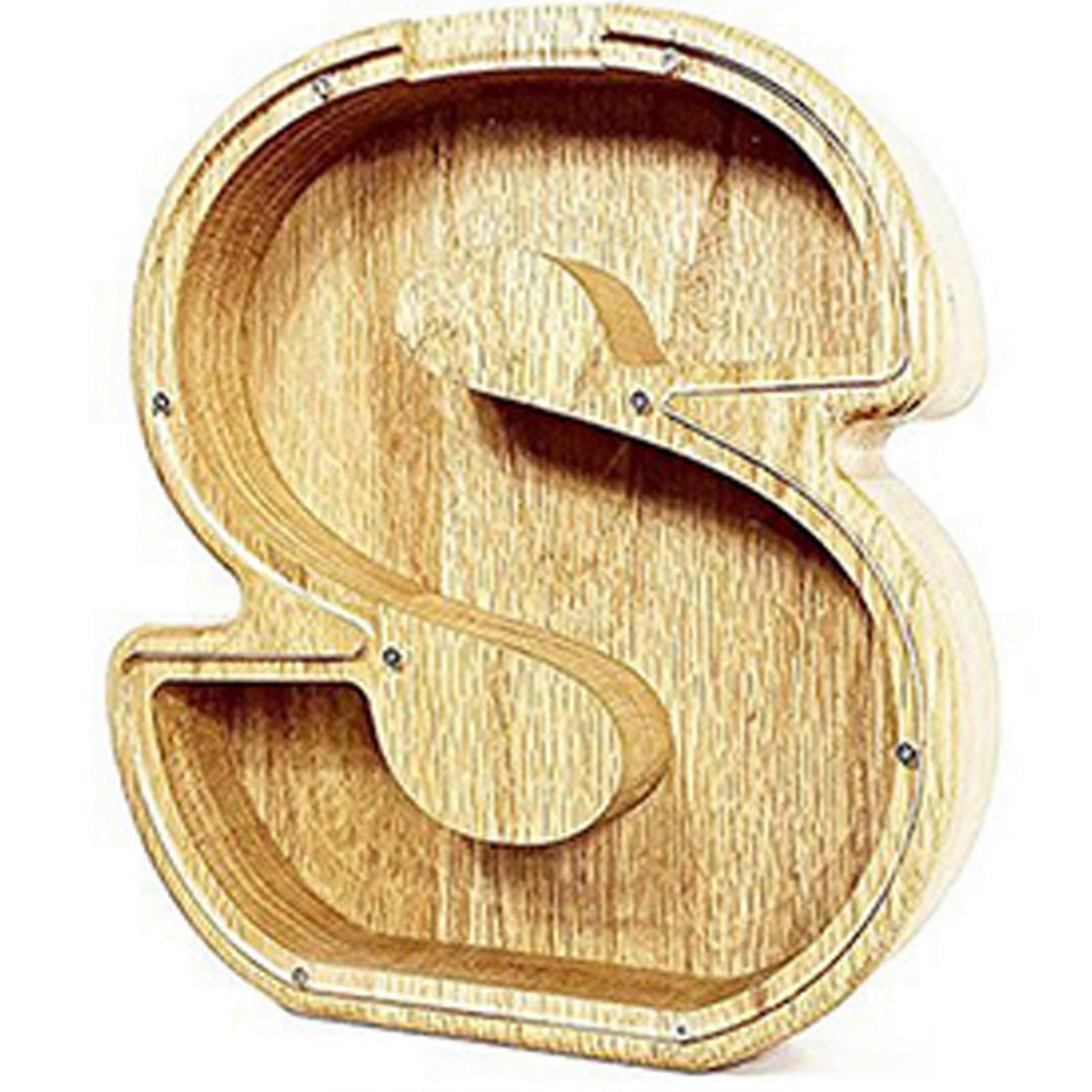 Monogram en bois Piggy Bank Lettre majuscule Money Bank Initiales Piggy Bank Cadeau d’anniversaire pour les enfants de A à z