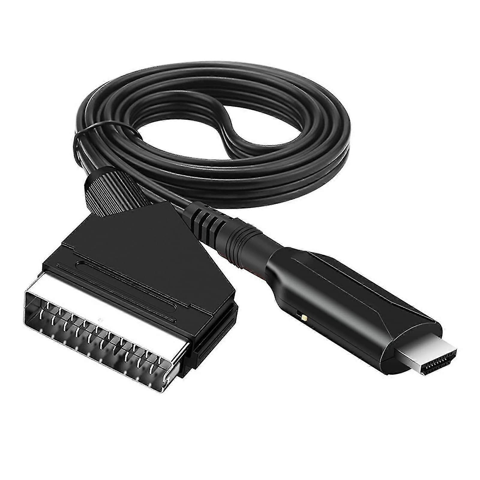Gold Scart To Hdmi Cable - Scart To Hdmi Adapter - All In One Scart To Hdmi Audio Video Converter 1080P/720P 1M