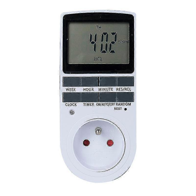 Electrical And Digital Socket Timer, 10 Daily Weekly Programs Digital Socket Timer With Anti-theft Mode And Large Lcd Display, Save Electricity (pack