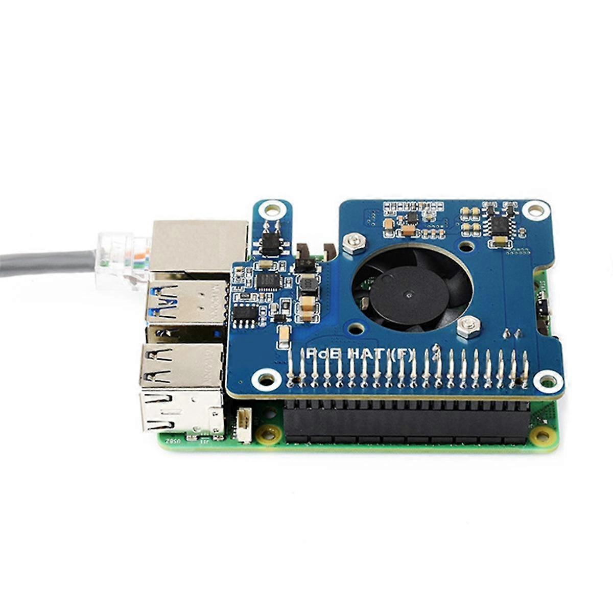 For 5 PoE HAT 802.3Af/At GPIO Expansion Board with Cooling Fan 5V/12V for 5