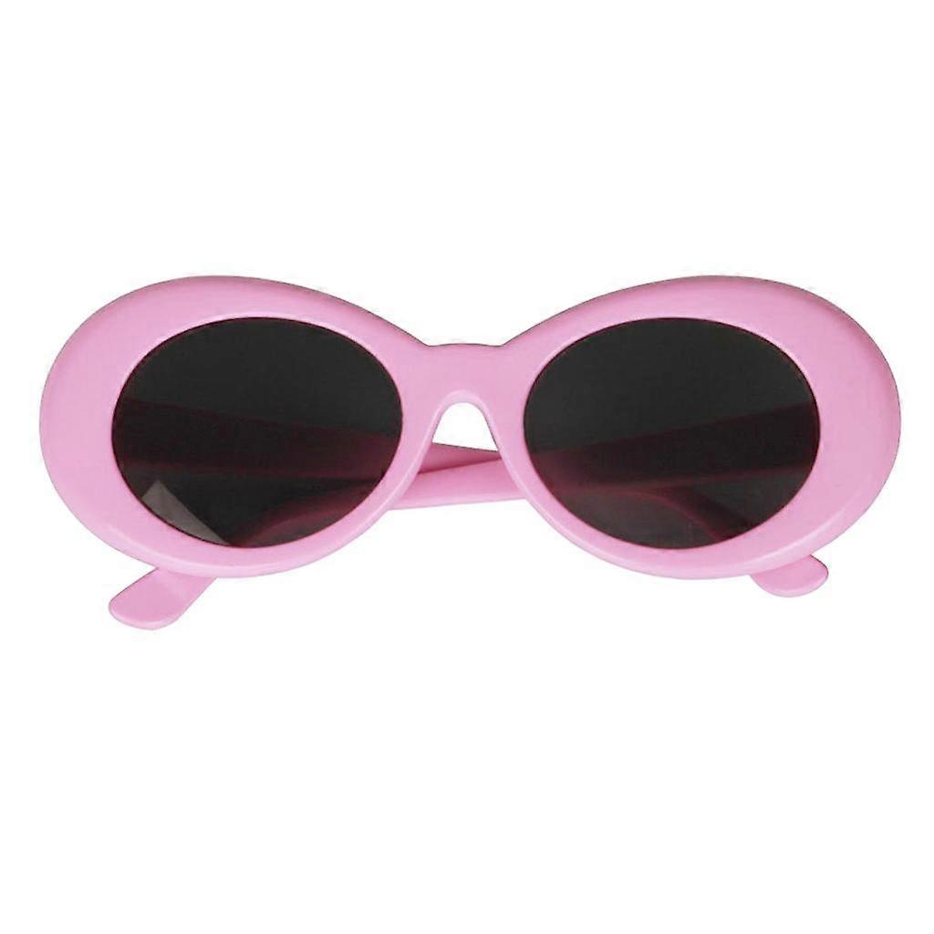 Retro Clout Goggles Gafas Oval Bold Mod Thick Frame Sunglasses Pink