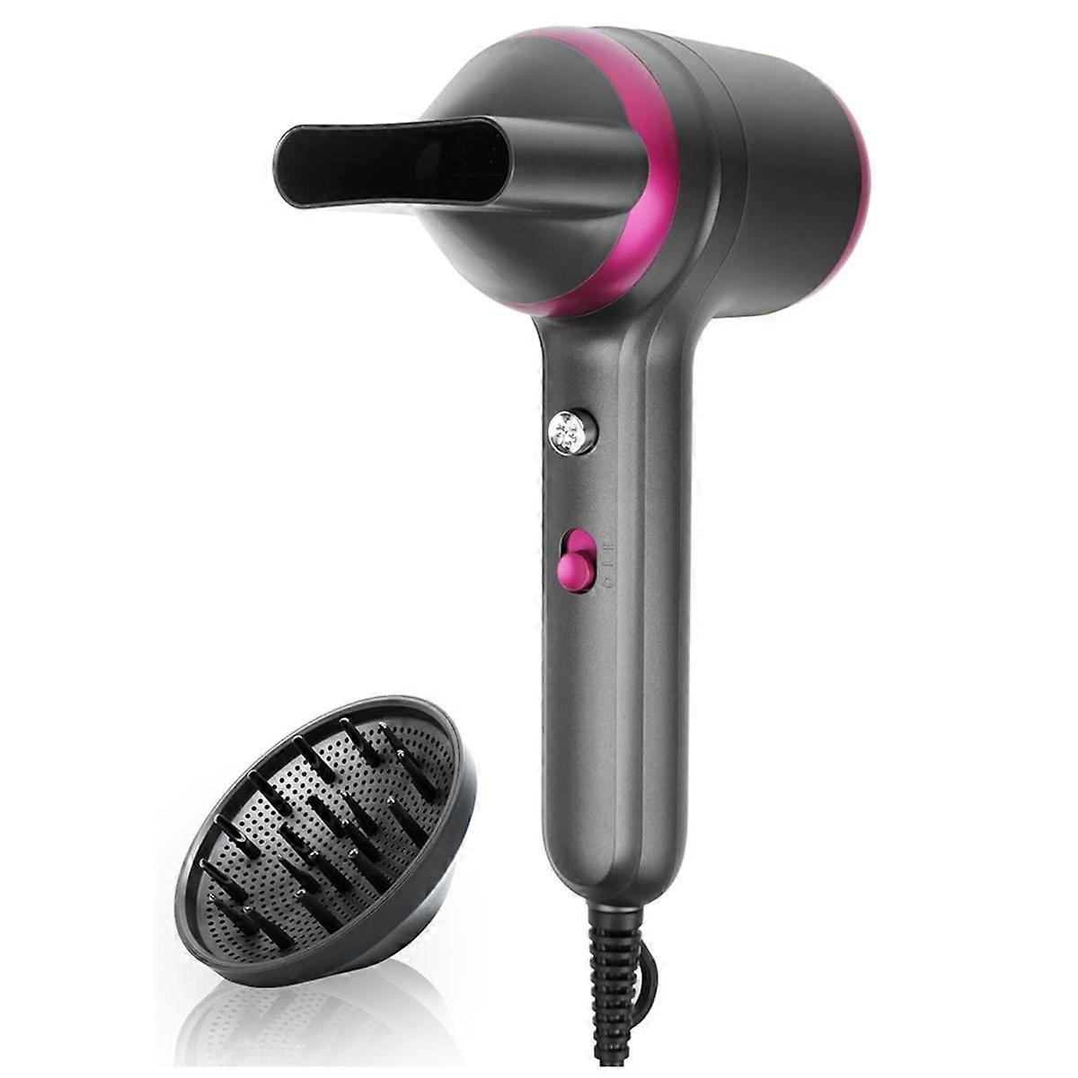 Hair Dryer with Diffuser 200 Million Ionic Blow Dryer 1800W Hairdryer Fast  Drying for Woman 4C Thic