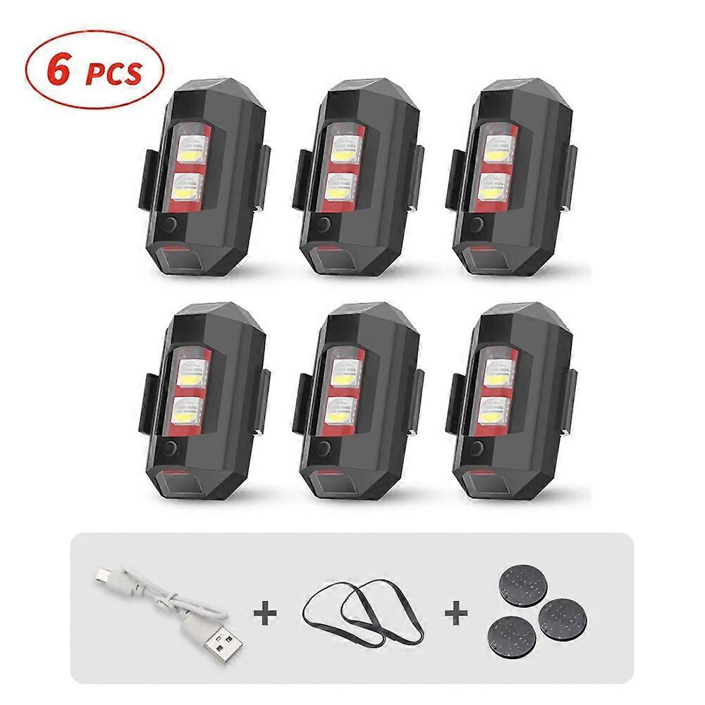 Lumină stroboscopică pentru motociclete Lumină de avertizare anti-coliziune cu LED-uri Mini Lumină de semnal Drone RGB Avioane pentru avioane Blițuri pentru elicoptere