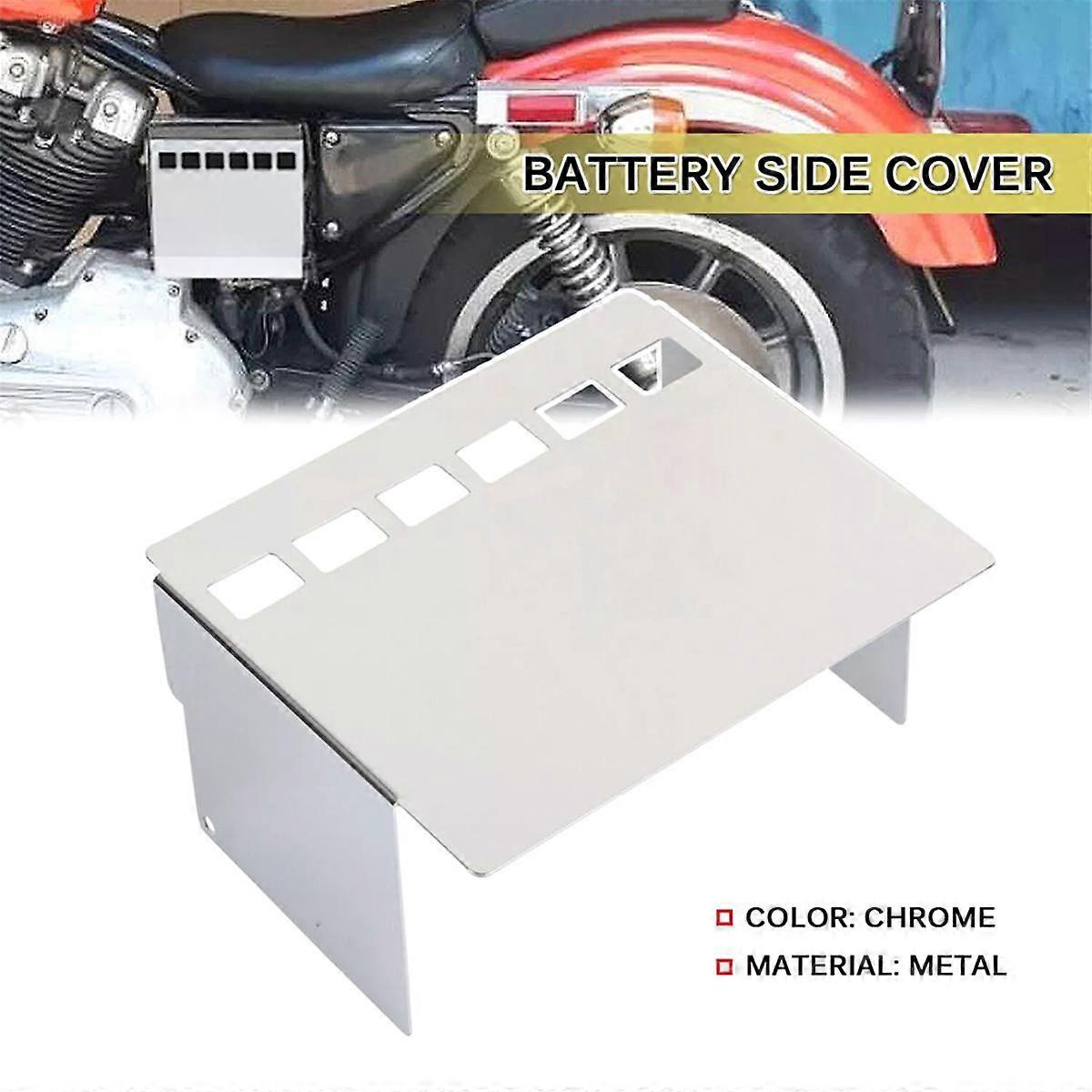 Chrome Square Battery Box Cover for Dyna Low Glide FXS Super Glide FX