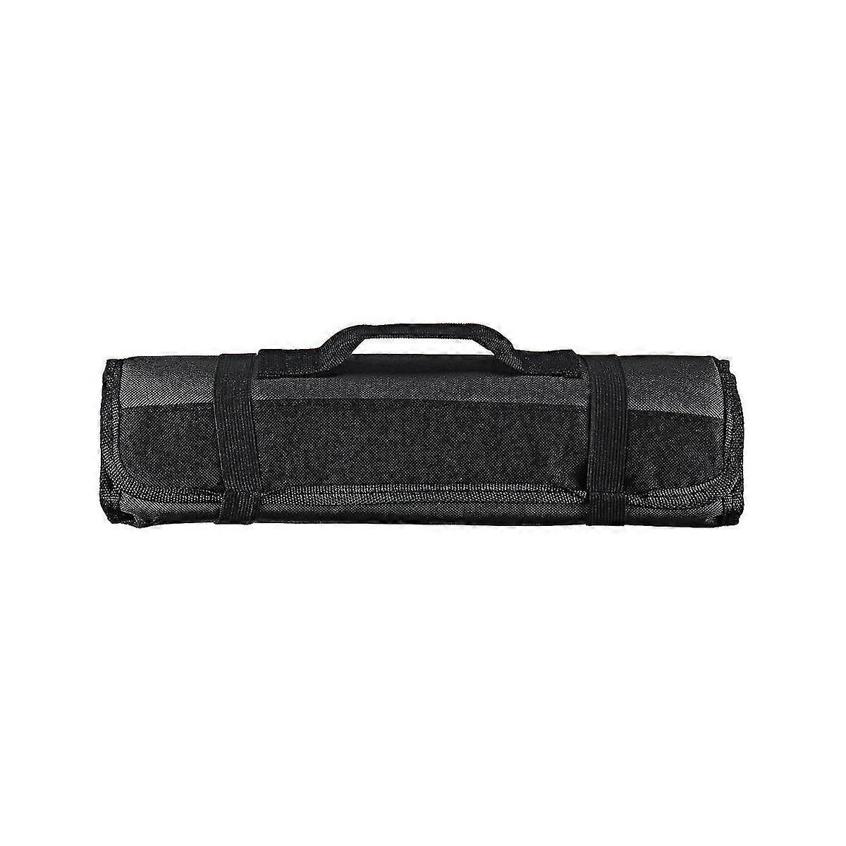 Borsa da cuoco per posate professionali - Borsa per rotolo di coltelli per adattarsi a un massimo di 22 coltelli Borsa portaoggetti da chef nera Y