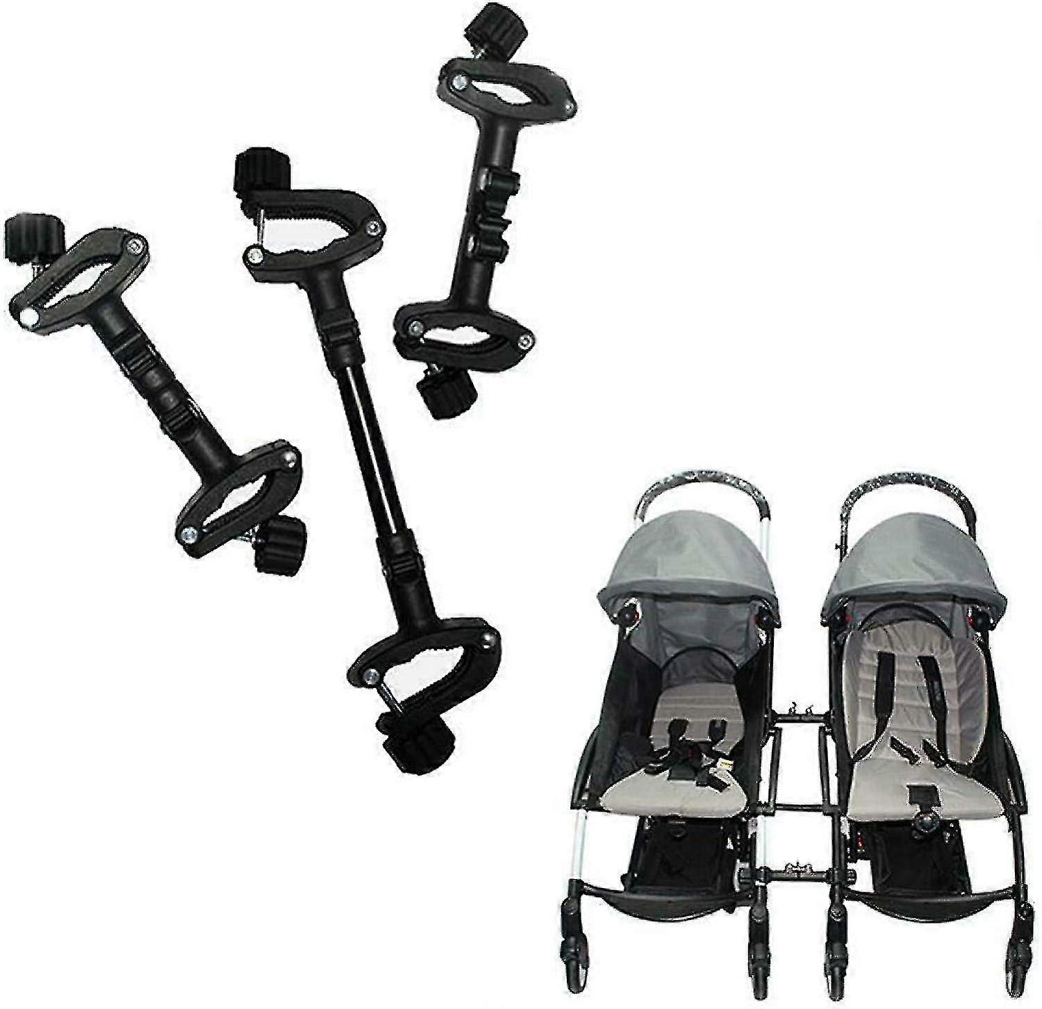 3 Pack Stroller Connectors For Stroller With Adjustable Portable Tether Accessories
