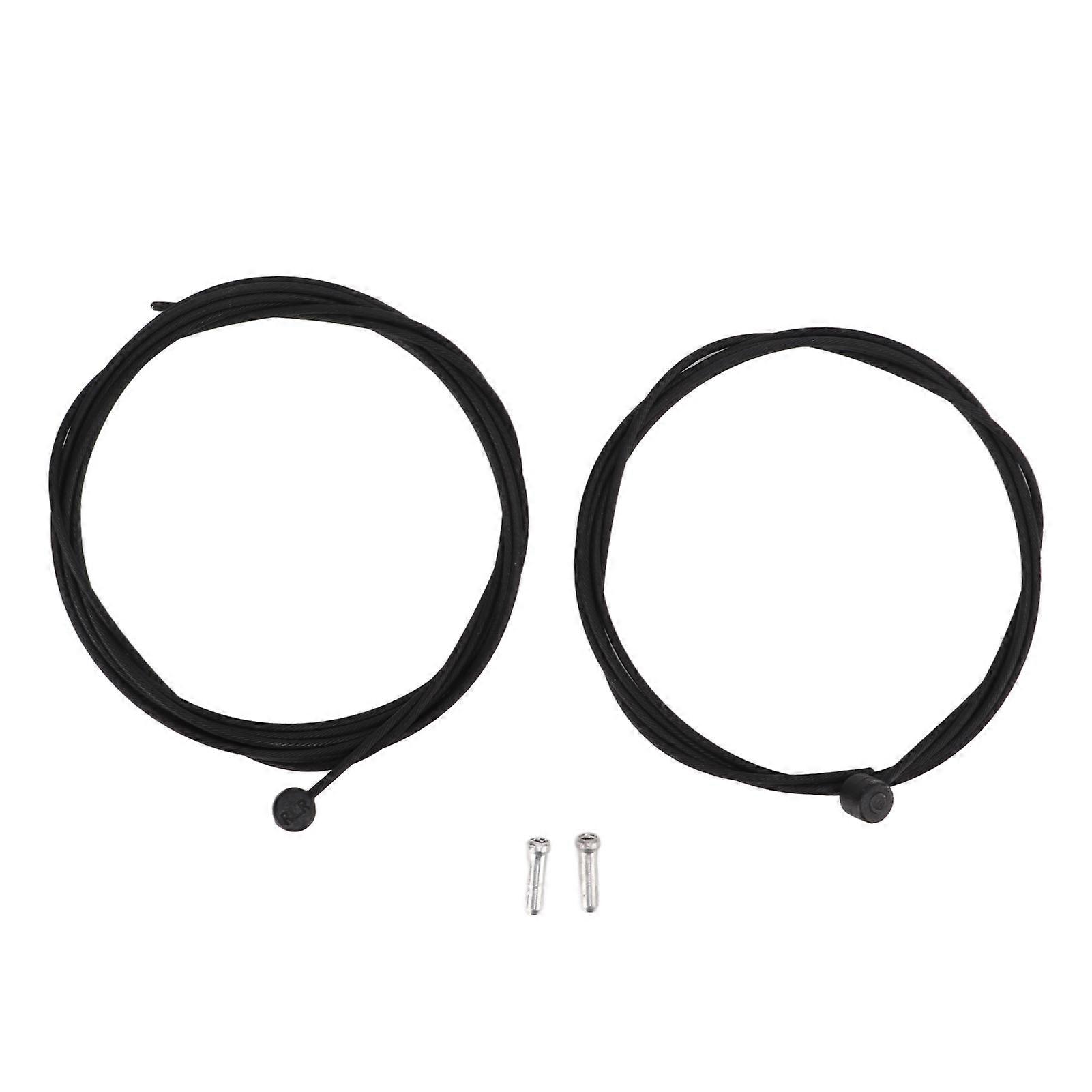 Bicycle Brake Shifting Inner Cable Core Bike Front and Rear Brake Line Core Set with Wire Tail Caps