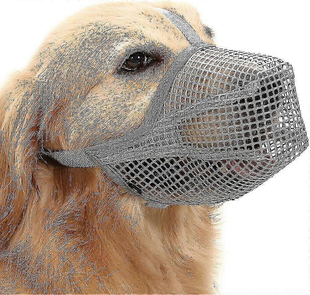 Dog Muzzle With Adjustable Straps, Soft Mesh Covered Muzzles
