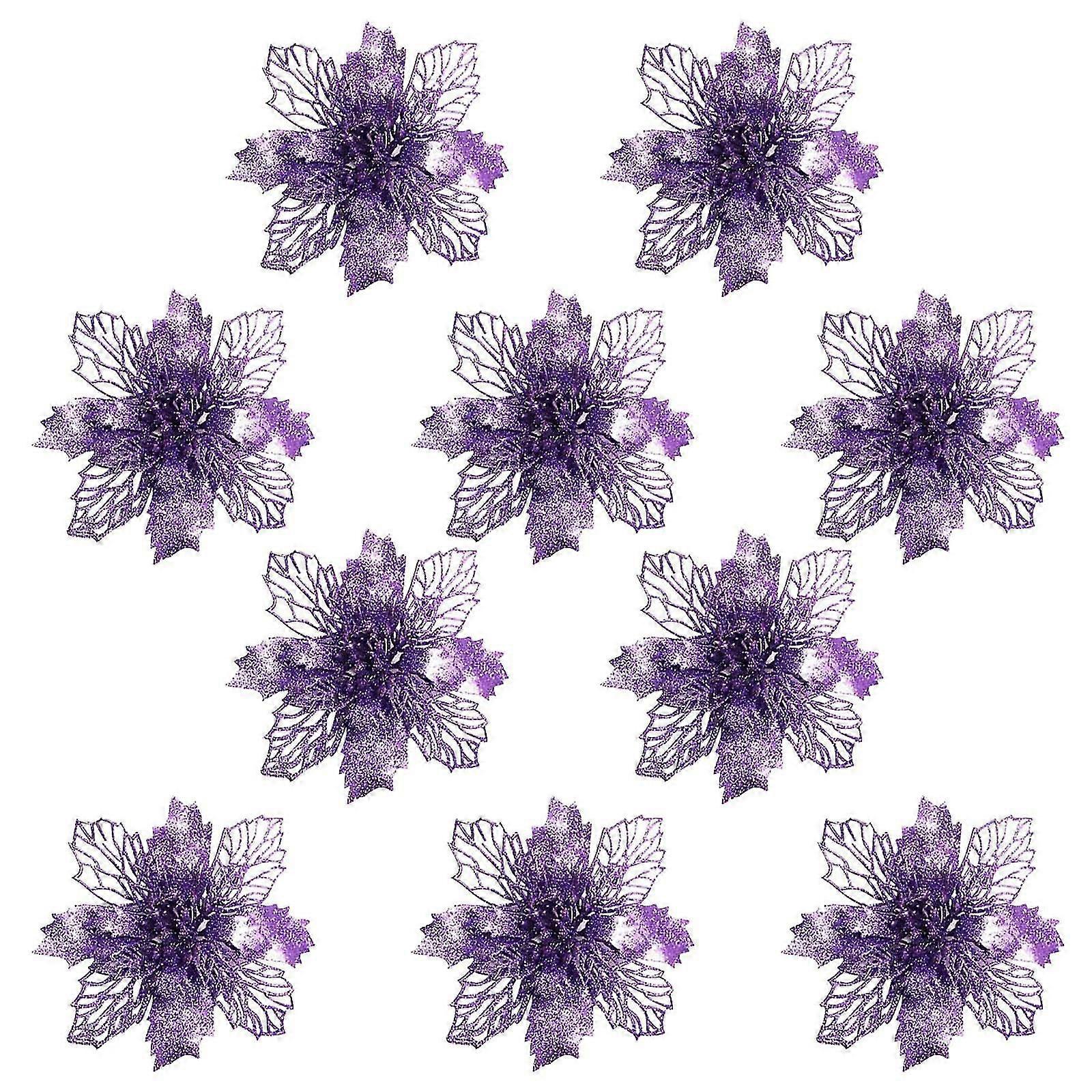 Julgransprydnader Julsimulering Blomma Julprydnad 10 st