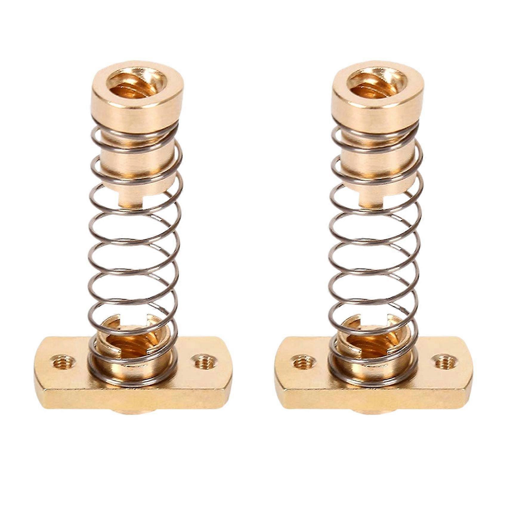 2 Sets CR10 Z Axis T8 Anti Backlash Spring Loaded Nut Elimination Space Brass Nuts for Upgrade 3S 3