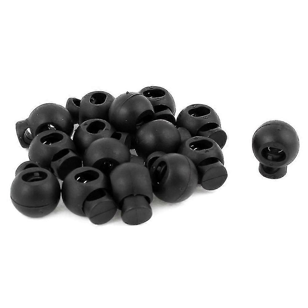 Adjustable Round Toggle Spring Loaded Rope Lanyard Cord Locks 15 Pcs