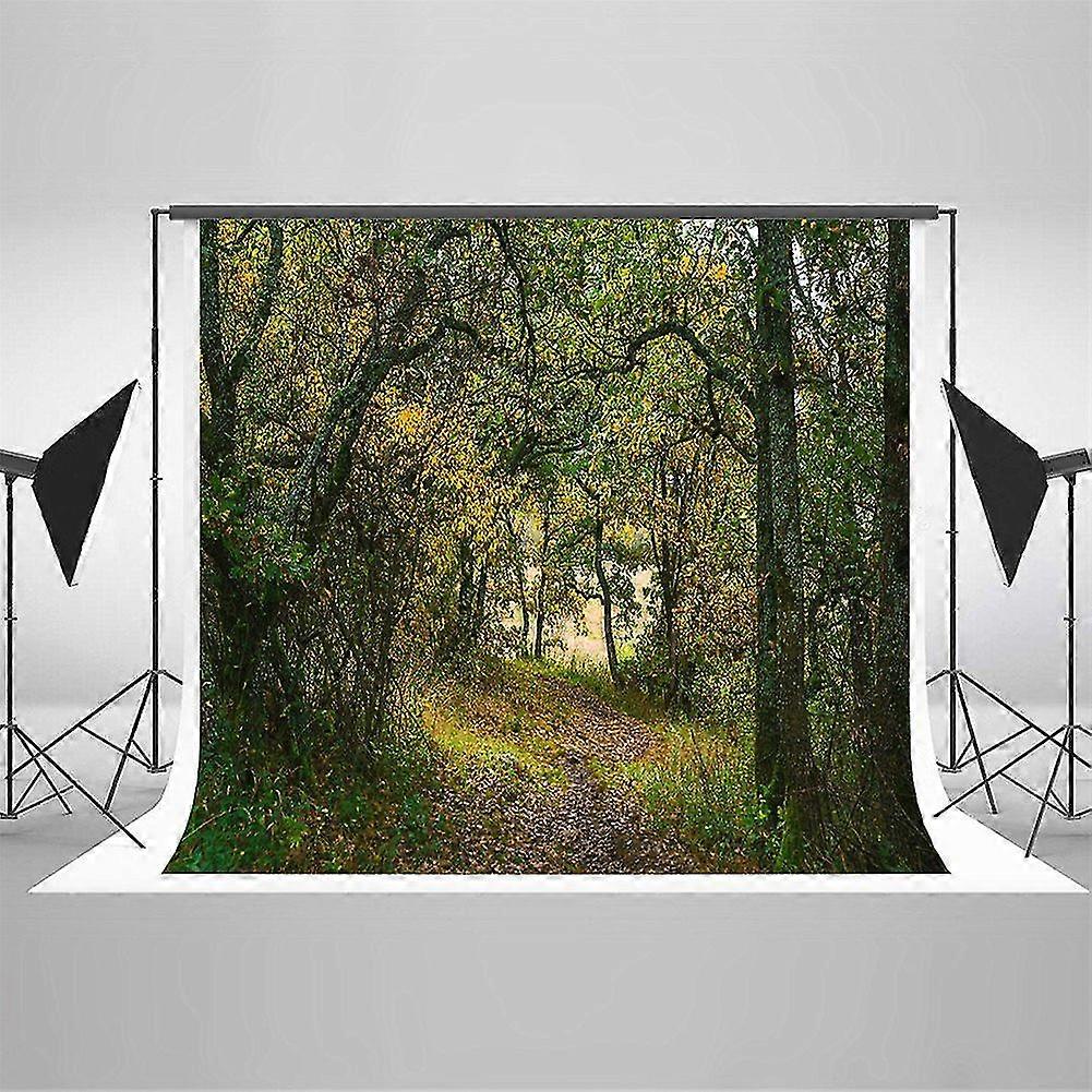 布艺照片背景 丛林 150x220 厘米 摄影背景 户外 绿色森林 热带景观 背景布 泽凯